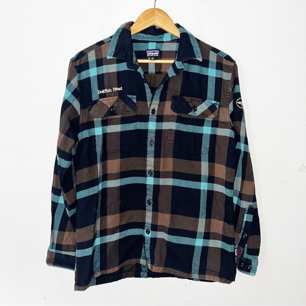 Patagonia Organic Cotton Plaid Flannel Shirt Mens Medium Casual Outdoor Camping